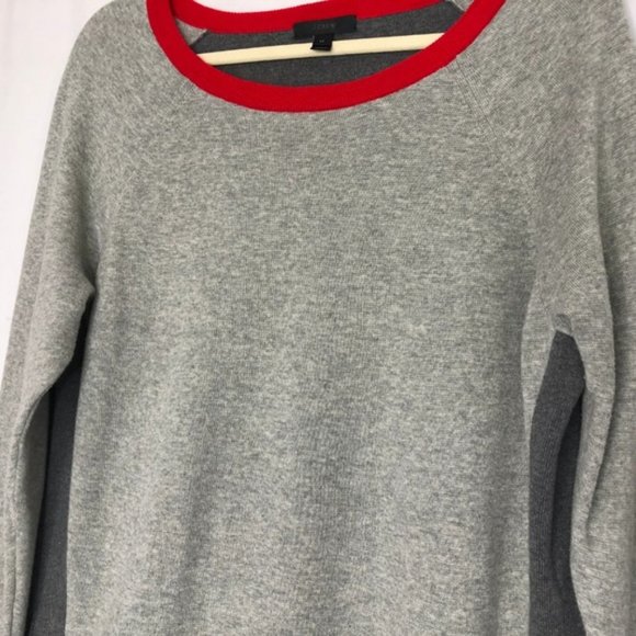 J Crew Gray & Red Knit Sweater Men's Size Medium. - Picture 4 of 8